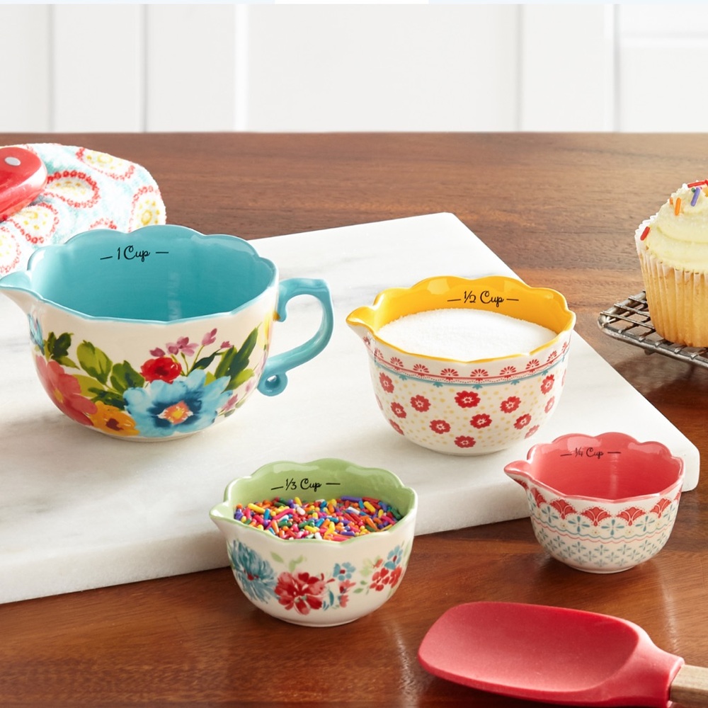 The Pioneer Woman Breezy Blossom Measuring Cups New Set of 4